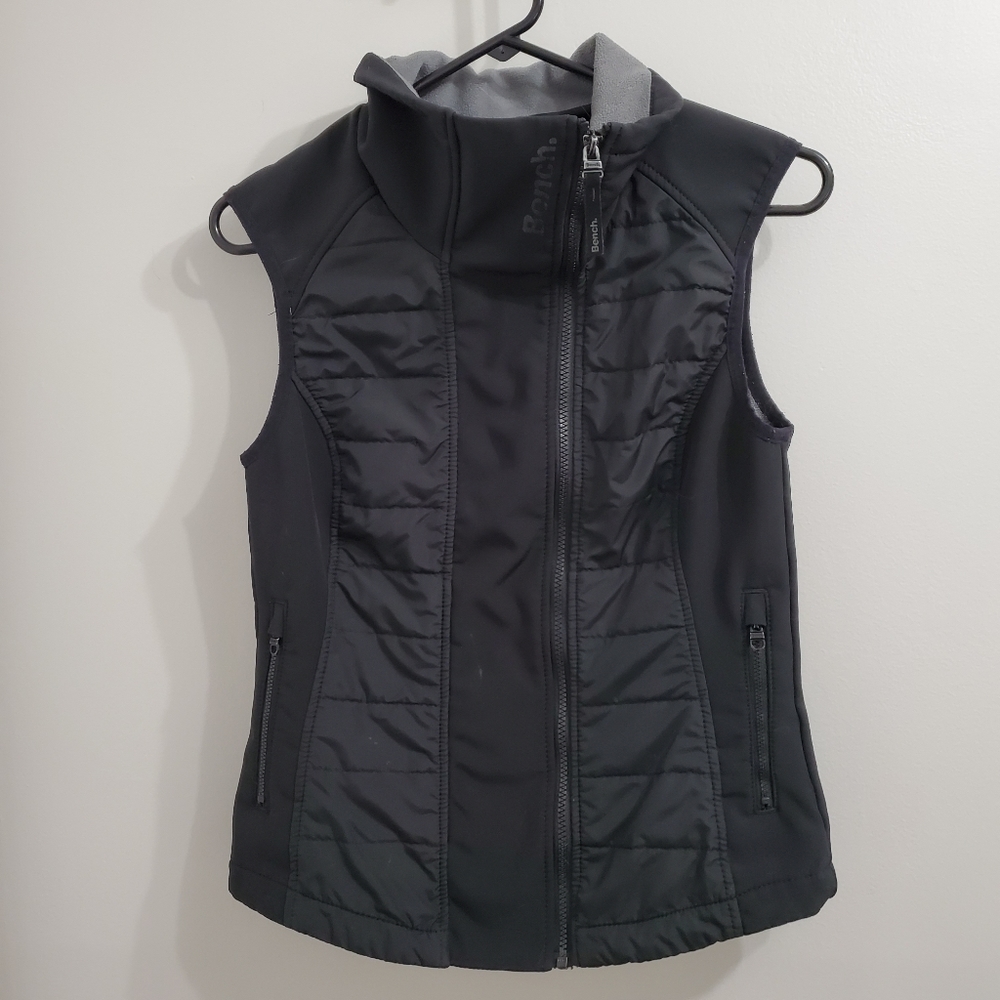 BENCH Black Quilted Wind Breaker Vest